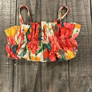 Toddler floral swim top